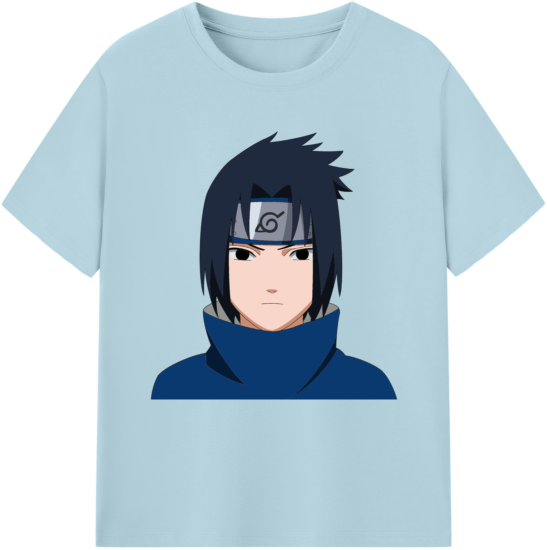 （画像用） NARUTO -ナルト- うちは サスケ Uchiha Sasuke 綿100％半袖Tシャツ（フロントプリント）